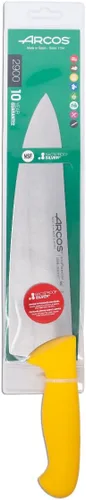 Vista 6 de Arcos Cuchillo de chef de acero inoxidable de 10 pulgadas. Cuchillo de cocina profesional multiusos para cortar y limpiar verduras. Mango ergonómico