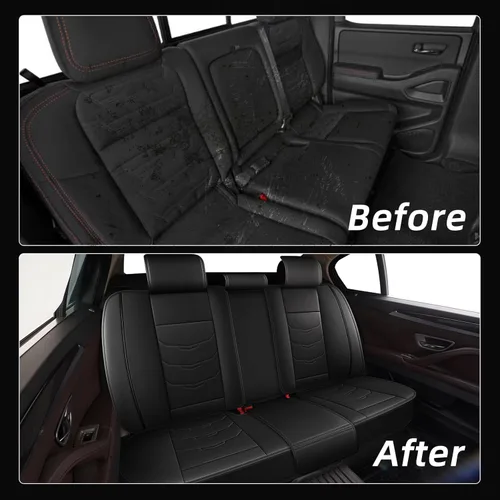Vista 147 de Fundas de asiento para Toyota 4runner 2003-2025, fundas de asiento de automóvil de cuero impermeables, resistentes a los arañazos, fáciles