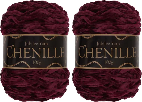 Vista 12 de JubileeYarn - Hilo de chenilla, 3.53 oz/pastel, peso peinado, circonita, terciopelo blanco, 1 pastel