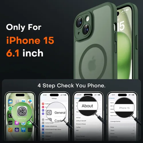 Vista 241 de TOCOL Funda para iPhone 11, compatible con Magsafe, protección completa de cámara, imanes integrados, protección contra caídas, funda translúcida
