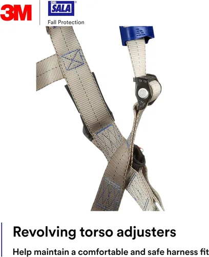 Vista 7 de 3M DBI-SALA ExoFit X100 Arnés de Seguridad de Chaleco Cómodo Protección contra Caídas, OSHA, ANSI, Uso General, 1 Conexión de Anillo en D, Hebillas