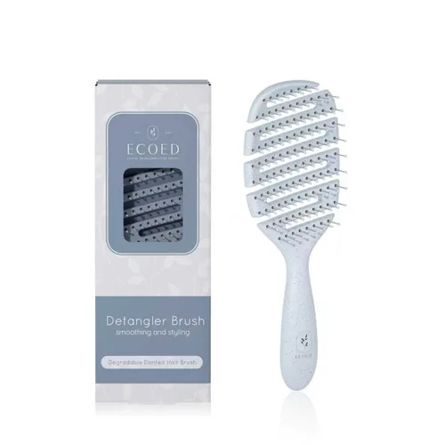 Cepillo de pelo Ecoed, cepillo ventilado desenredante, desenreda y alisa rápidamente el cabello para pelo rizado, grueso y liso, cepillo de pelo Azul