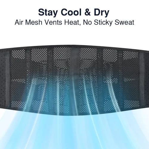 Vista 2 de Soporte de espalda para aliviar el dolor de espalda baja Soporte ergonómico y cinturón elástico ajustable Soporte lumbar para hernia de disco