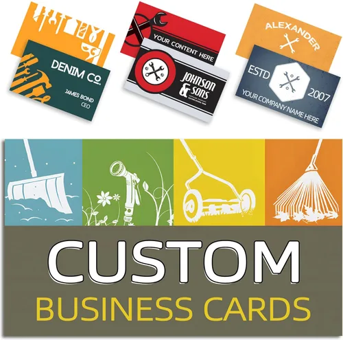 Vista 21 de Tarjetas de visita personalizadas con tu logo, personalizables 100 piezas de impresión de doble cara, personalizadas para pequeñas tarjetas de 300