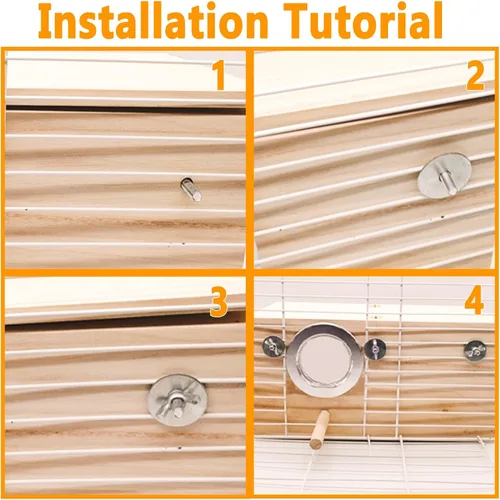 Vista 7 de kathson Caja nido de periquitos, caja transparente para cría de loros, casa nido, jaula de pájaros para cacatúas, periquitos, agapornitos, conure