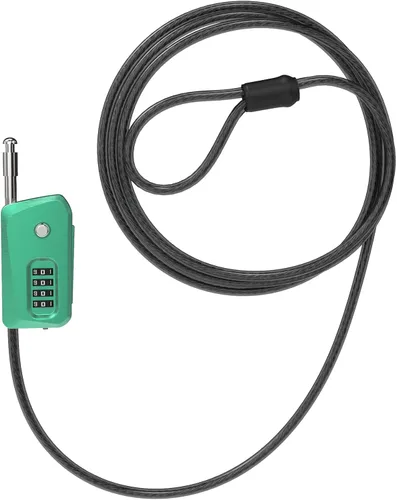 Vista 11 de Candado de cable pitón de 6 pies para bicicleta, bicicleta, scooter, bloqueo de cámara de sendero, candado de combinación de 4 dígitos, antirrobo