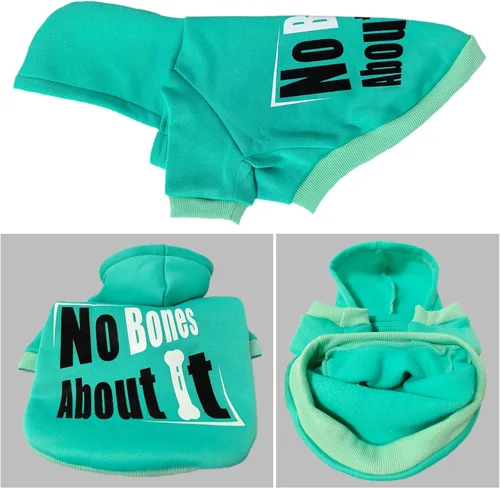 Vista 6 de Jecikelon Sudaderas con capucha para perros de invierno con estampado, ropa cálida para perros pequeños, abrigo de chihuahua, ropa para cachorros