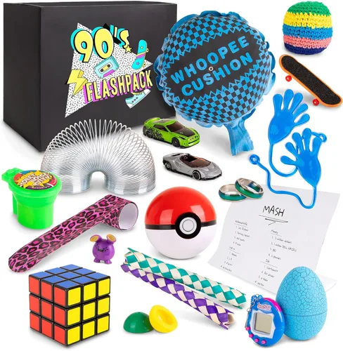 90's Flashpack | Flashback to All of Your Favorite Toys from The 1990s with This Fun Nostalgia Gift Box | Perfect Retro Nineties Present for Adults,