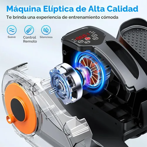 Vista 2 de GUGTTR Máquina elíptica debajo del escritorio, ejercitador eléctrico