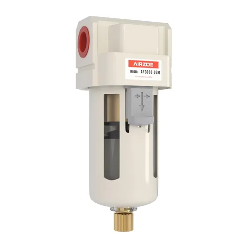 Vista 7 de AIRZOE 1/2" NPT Secador de Aire para Compresor - Separador de Agua del Compresor de Aire AF4000-04, Drenaje Manual, Elemento de Latón de 5 Micrones