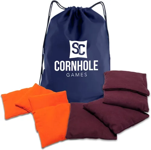 Vista 22 de Bolsas de cornhole resistentes al clima (juego de 8) - Tamaño/peso profesional de regulación (16 oz) - Uso en tableros de cornhole profesionales