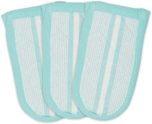 DII Double Strip Chef - Colección de cocina y horneado, juego de asas de sartén, 6 x 3, aguamarina, 3 piezas