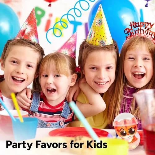 Vista 9 de Capsule Vending Machine Round 50 pcs 2 inch - Gumball Machine Capsules Bulk Clear Container - Easter Basket Stuffers Birthday Gifts Pinata Stuffers