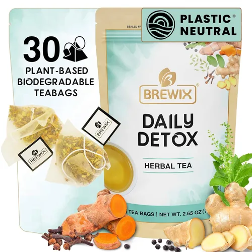 Vista 17 de BREWIX Caja de regalo de muestra de té surtido premium (15 bolsas de té envueltas individualmente en pirámides) Té de hierbas, té negro, té verde