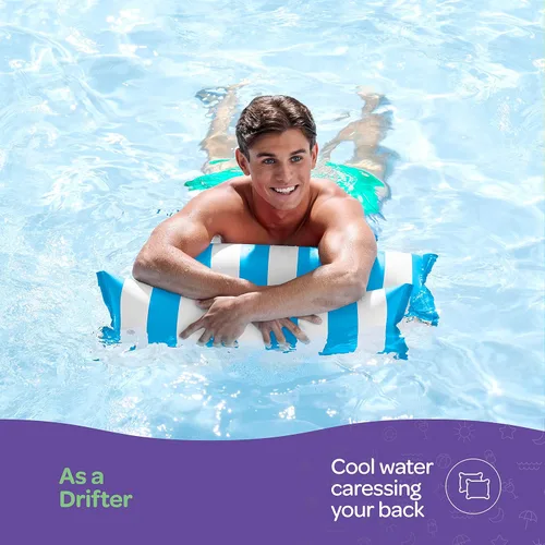 Vista 4 de Pool Floats for Adults Multi-Purpose Hammock Pool Float Saddle, Lounge Chair, Hammock, Drifter - Water Hammock for Adults in Swimming Pools