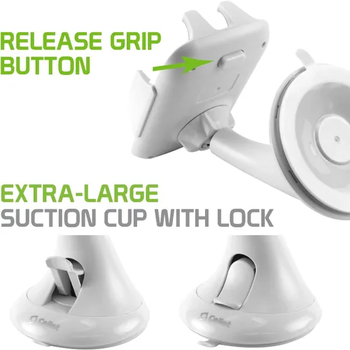 Vista 8 de Cellet Soporte de teléfono para parabrisas de automóvil, soporte para teléfono compatible con iPhone y teléfonos inteligentes Android