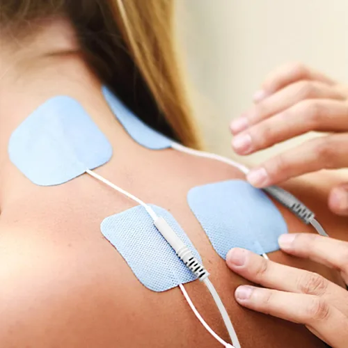 Vista 8 de Santamedical TENS - Almohadillas de repuesto para unidades de 2 x 2, 40 almohadillas de electrodo reutilizables de primera calidad, parches