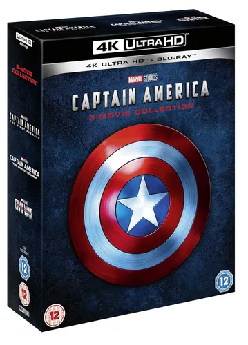 Vista 2 de Captain America 4K UHD Trilogy 4K Blu-ray 2019 Region Free