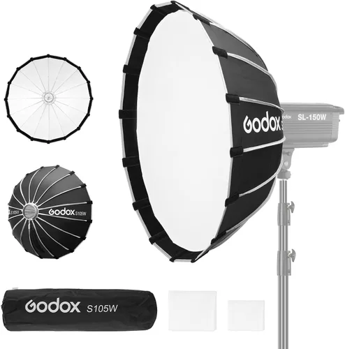 Vista 10 de Godox Softbox Godox S65W Bowens Mount Softbox White Inner 25.6 in/25.6 pulgadas con difusor y estuche de transporte, caja de luz duradera