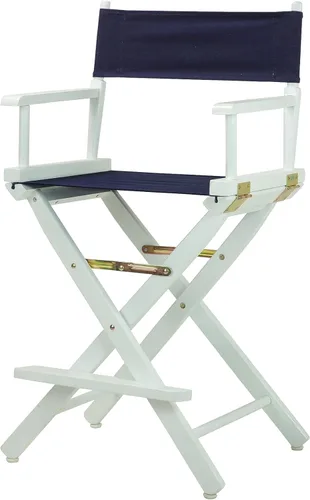 Vista 215 de Casual Home - Silla de director de 18 in, marco negro, lona negra, altura clásica