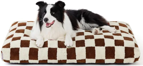 Vista 15 de LE SURE - Cama pequeña para perro con espuma triturada gruesa, cama para interiores con funda afelpada extraíble y base antideslizante, verde
