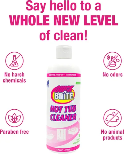 Vista 6 de Quick 'n Brite - Limpiador de bañera de hidromasaje resistente, gel de limpieza no abrasivo, 16 onzas (el embalaje puede variar)