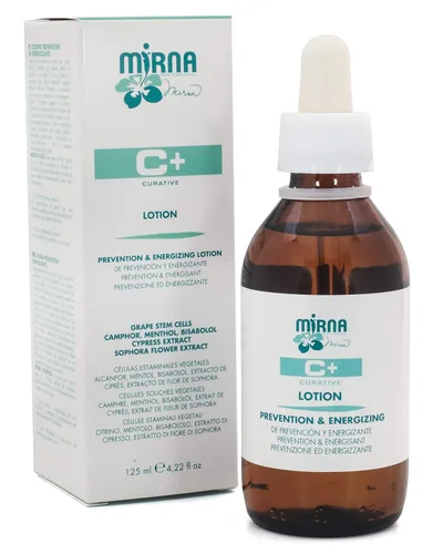 Mirna Professional Loción preventiva y energizante anti pérdida de cabello para cabello débil infundido con mentol, pantenol, extracto de flor de