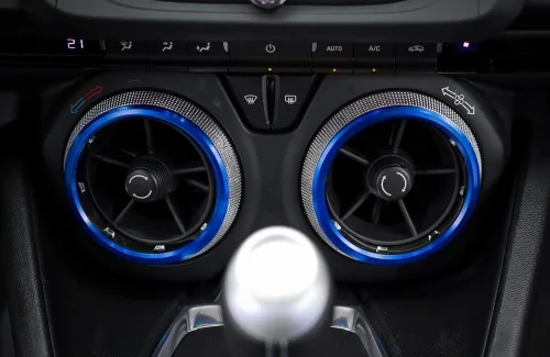 Vista 9 de para accesorios de Camaro AC Manija de aire acondicionado Cubierta de ventilación de salida para Chevrolet Camaro 2016, 2017, 2018, 2019, 2020, Azul
