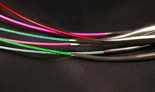 Vista 6 de Juego de agujas de tejer circulares redondas de metal mantas circulares de 32 pulgadas tamaño 15 11 9 7 4 1.5