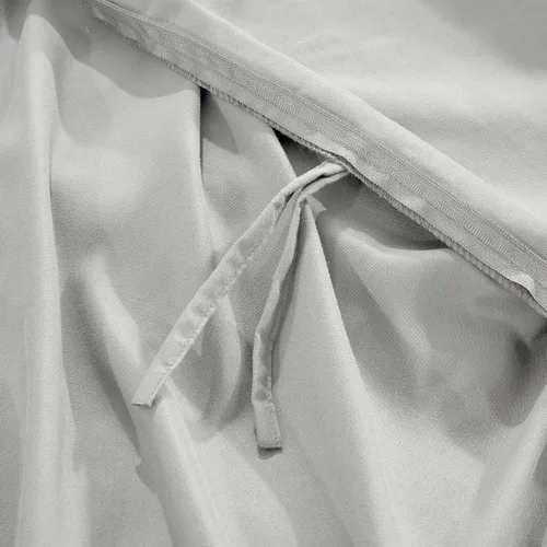 Vista 7 de HOMBYS Funda de edredón extragrande King de 120 x 128 pulgadas, funda de edredón de microfibra ultrasuave color gris claro para todas las estaciones