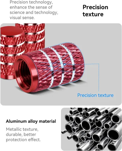 Vista 6 de 4 tapas de vástago de válvula de neumático para Tesla Model Y X S 3, tapa de vástago de válvula de aleación de aluminio, cubiertas de vástago