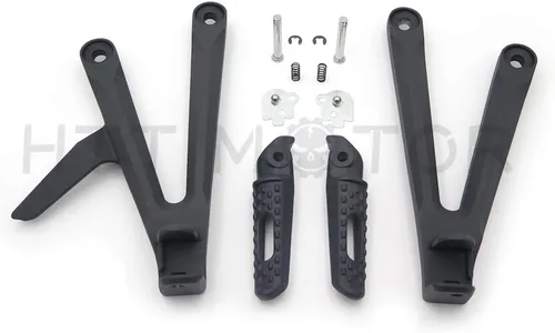Vista 9 de MT390-007-POLISH Soporte de clavijas de pie delantero plateado compatible con CBR 600 RR 2003-2006