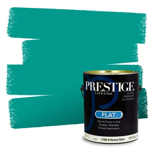 Vista 76 de Prestige Paints - Pintura exterior e imprimación en uno, 1 galón, plano, compatibilidad comparable con el color menta «Whipped Mint» de Behr