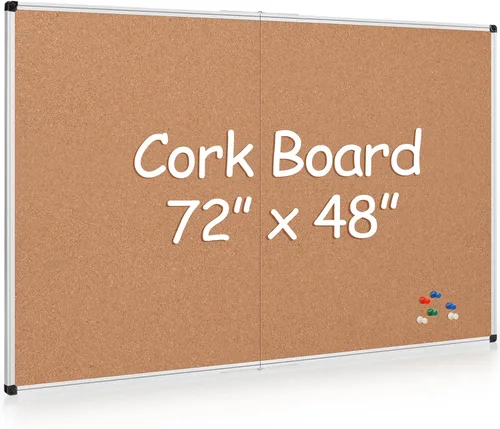Vista 12 de Board2by Paquete de 2 tableros de anuncios de corcho de 20 x 30 pulgadas, tablero de corcho con marco de aluminio plateado, tablero de oficina