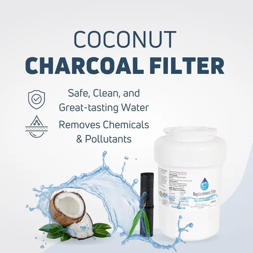 Vista 4 de 5-Pack Replacement for Hotpoint HSM25GFRFSA Refrigerator Water Filter - Compatible with Hotpoint MWF, MWFP Fridge Water Filter Cartridge