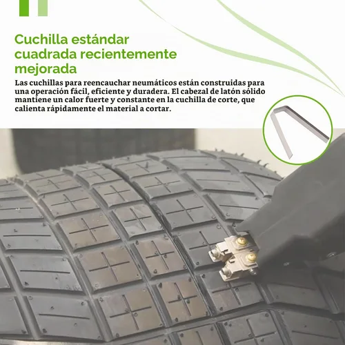 Vista 5 de Cuchillas planas de ranuradora de neumáticos para kit ideal