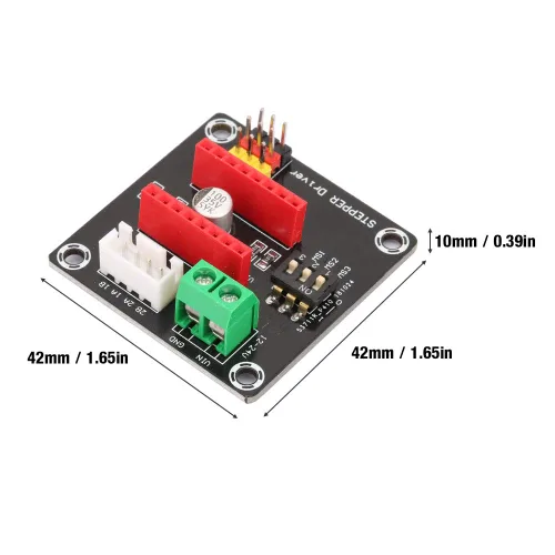 Vista 4 de Jeanoko DRV8825/A4988 Placa de expansión de controlador de motor paso a paso estable Módulo de control de impresora 3D para impresora 3D (2)