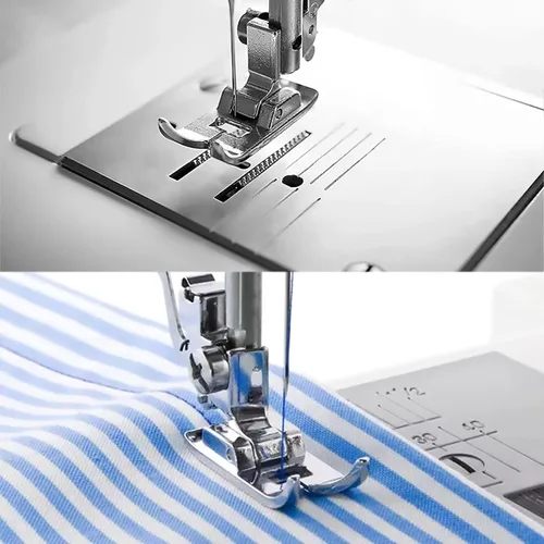 Vista 4 de TISEKER 2 piezas en zigzag, prensatelas de puntada recta, universal, de uso general, zigzag, a presión, para cantante, hermano, Janome, Kenmore