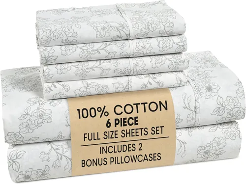 Vista 9 de Casa Platino Juego de sábanas Twin – Sábanas Twin 100% algodón con 2 fundas de almohada, sensación ligera y ajuste seguro, tejido percal crujiente