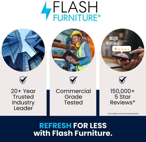 Vista 3 de Flash Furniture Philip - Mesa redonda de metal negro para interiores y exteriores de 30 pulgadas