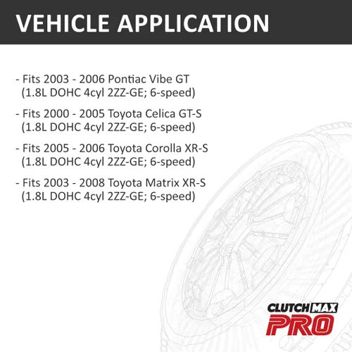 Vista 2 de ClutchMax PRO OEM Premium - Volante de embrague compatible con Pontiac Vibe GT 2000-2005 Toyota Celica GTS 2005 2006 Corolla XRS 2003-2008 Matrix