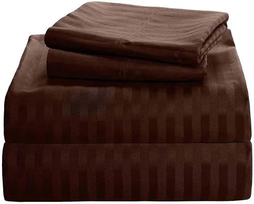 Vista 11 de 100% Egyptian Cotton Sheets 1000 Thread Count Twin Size Sheet Sets 4 PC Solid Bed Sheet Set True Luxury Hotel Quality Fits Up to 18 Inches Deep Beige