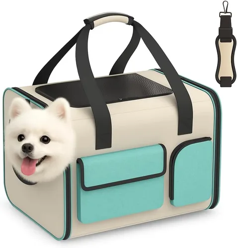 Bolsa de transporte de viaje para perros pequeños, transportador de viaje para mascotas de lados suaves para perros pequeños de hasta 15 libras,
