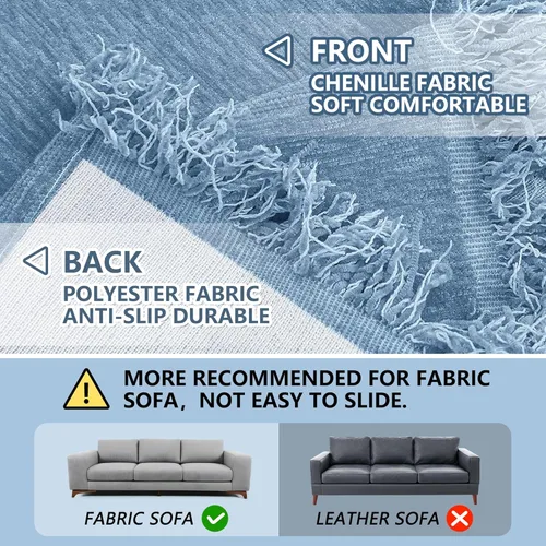 Vista 3 de MEETSKY Funda de sofá de gran tamaño lavable para sofá biplaza, funda protectora de muebles con tela gruesa y suave para perros, mascotas, 71 x 102