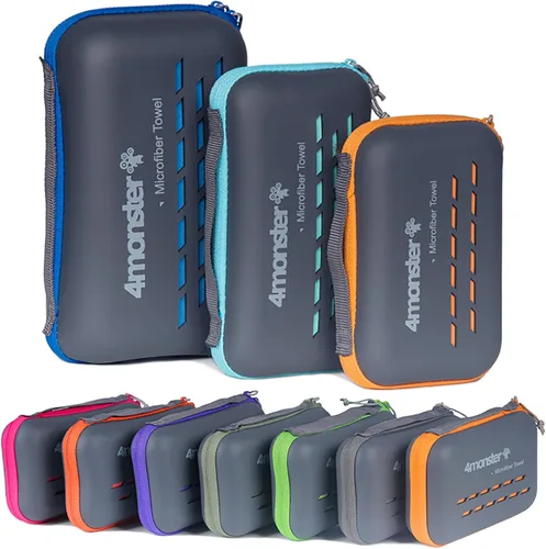 Vista 9 de 4Monster Toallas de camping súper absorbentes, toalla de viaje de microfibra de secado rápido, ultra suave, compacta, toalla de gimnasio para nadar