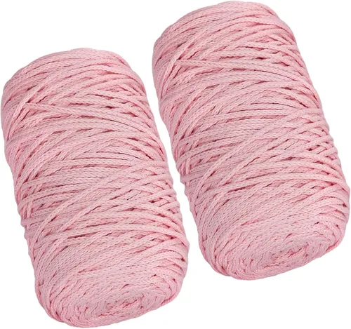 Vista 26 de SIMEIQI 200g de hilo de algodón hueco para tejer y ganchillo, hilo redondo de tela para bolso de mano DIY, cesta de mano, cojín, bolsa de ganchillo