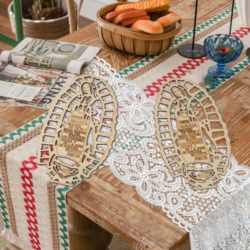 Vista 4 de 12 Piezas De Centros De Mesa De Madera Para Bautizo, Centros De Mesa Para Bautizo Bodas Decoraciones, Mi Primera Comunión Decoraciones, Decoraciones