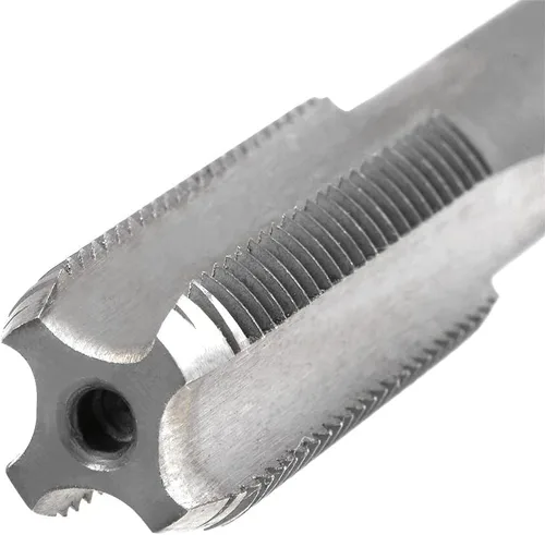 Vista 5 de uxcell Métrico M12 Rosca 1 paso 4 flautas rectas H2 herramienta de aleación de acero inferior y tornillo cónico juego de roscas para reparar 1 par