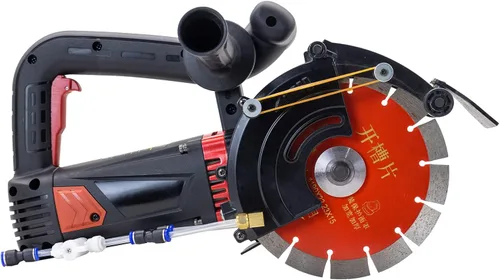 Vista 2 de Sierra eléctrica para hormigón de 8'', 4800W, ranurador de pared, cortadora de hormigón para ladrillo, pared de hormigón, granito, mármol, azulejo