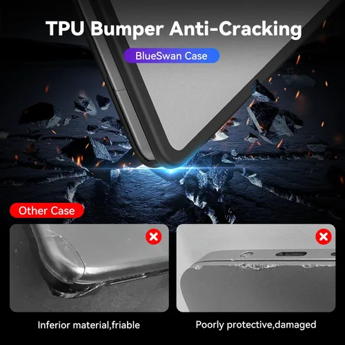 Vista 4 de BlueSwan Funda rígida antigrietas compatible con MacBook Air de 15 pulgadas M5 M4 M3 M2 2026-2023 A3448 A3241 A3114 A2941, protección contra caídas